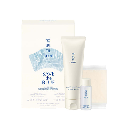 Sekkisei Blue Charcoal Scrub Cleanser Kit